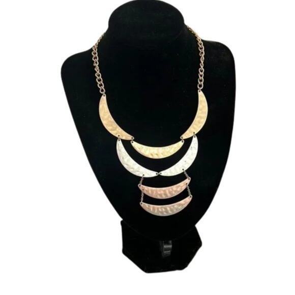 Mixed Metal Multi Layer Necklace - Picture 1 of 5